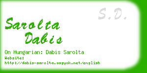 sarolta dabis business card